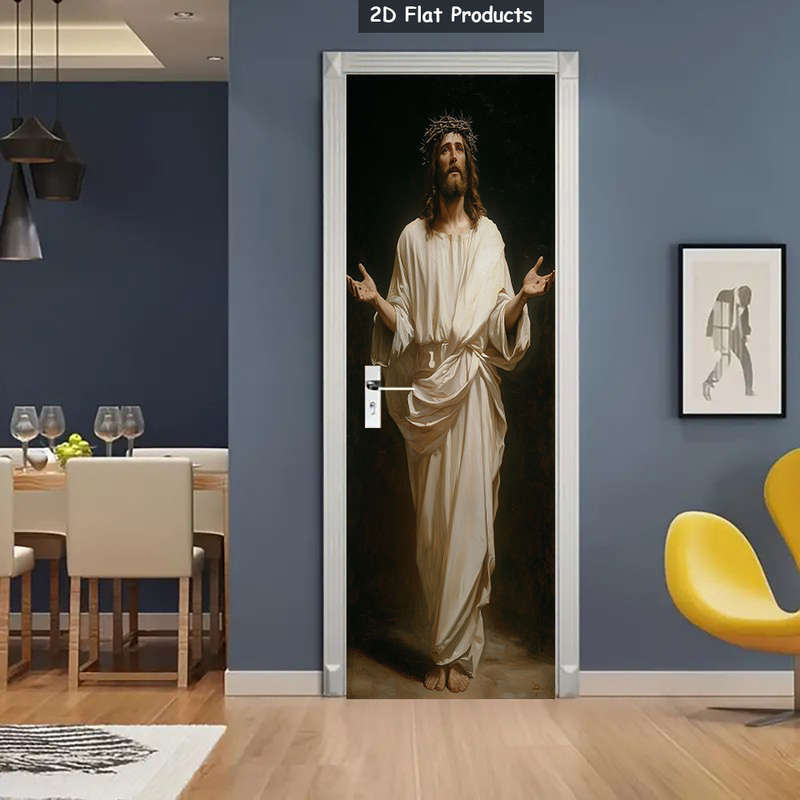 1pc 95.0x214.88cm Jesus Christian Themed Stickers