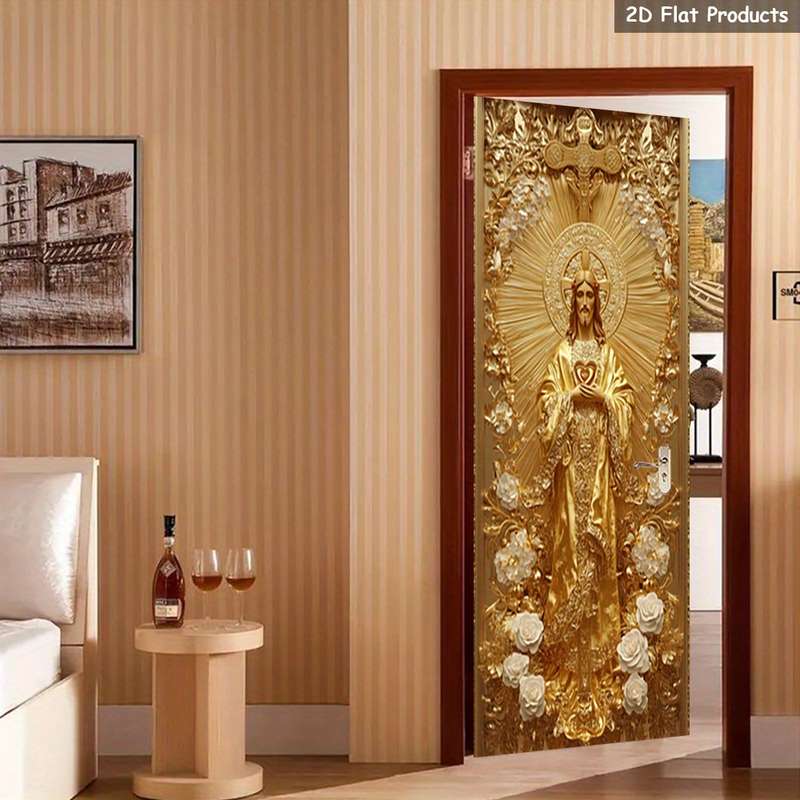 1pc 95.0x209.8cm Jesus Christian Themed Stickers