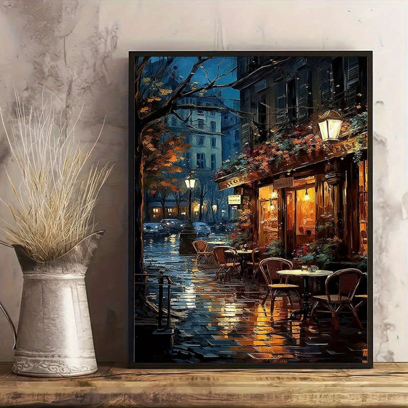 1pc Charming 30.48x40.64cm Frameless Canvas Art with Warm Glow Lights Dewy Goose Perfect for Home Of