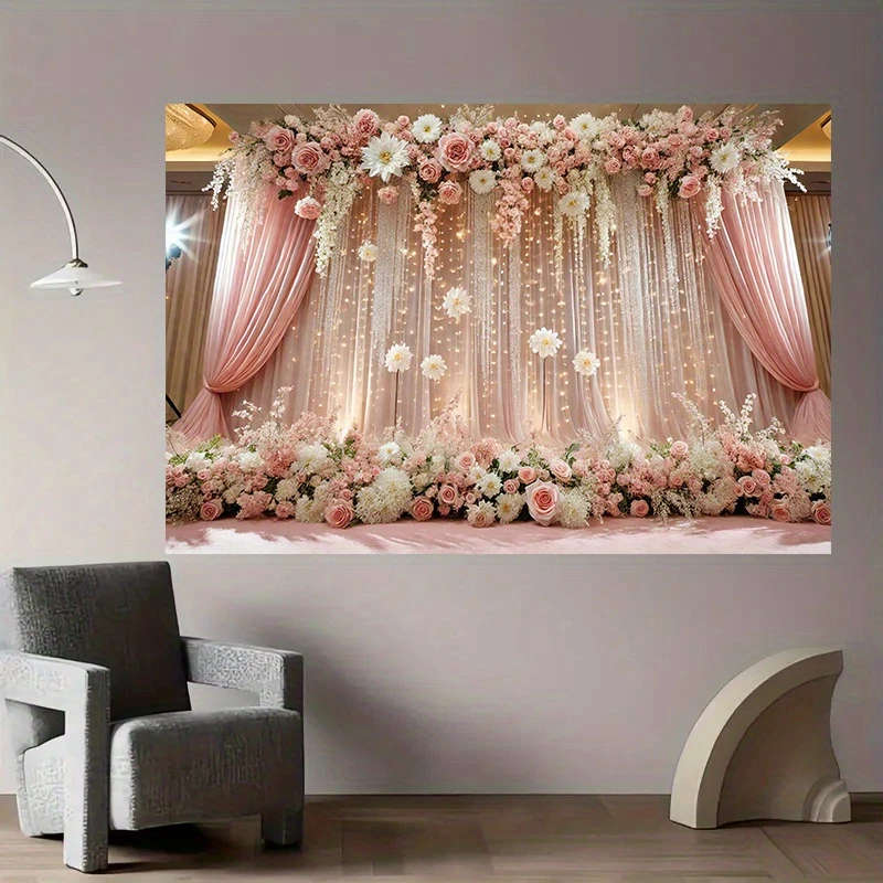 [Romantic Backdrop] Pink Romantic 2D Backdrop Banner 1pc