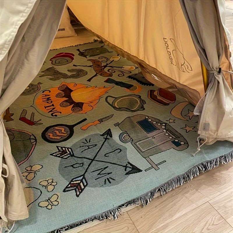 1ps Blanket Color 89.99X89.99Cm Green Portable
