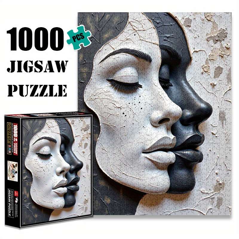 1000pcs Black White Silhouette Jigsaw Puzzle Large Paper Puzzle Toy for Adults I
