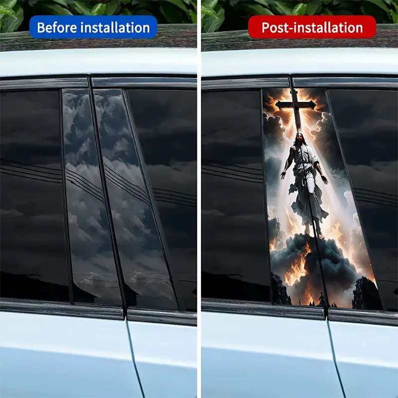2pcs Jesus Christian Themed Stickers