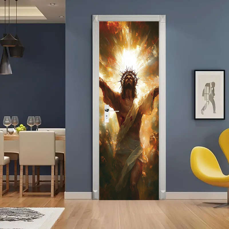 1pc 95.0x214.88cm Jesus Christian Themed Stickers