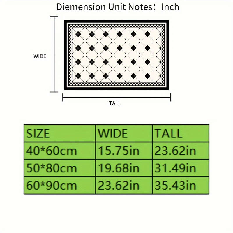 1Pc 50x80cm 19.7x31.5inch Floor Mat