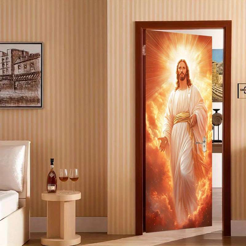 1pc 95.0x214.88cm Jesus Christian Themed Stickers