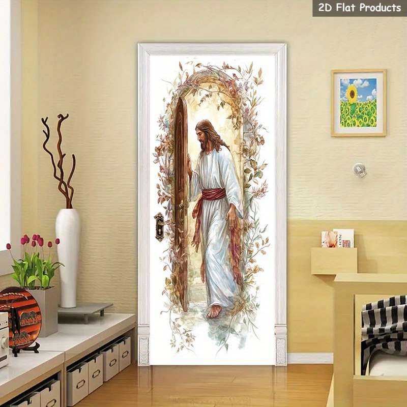 1pc 95.0x214.88cm Jesus Christian Themed Stickers
