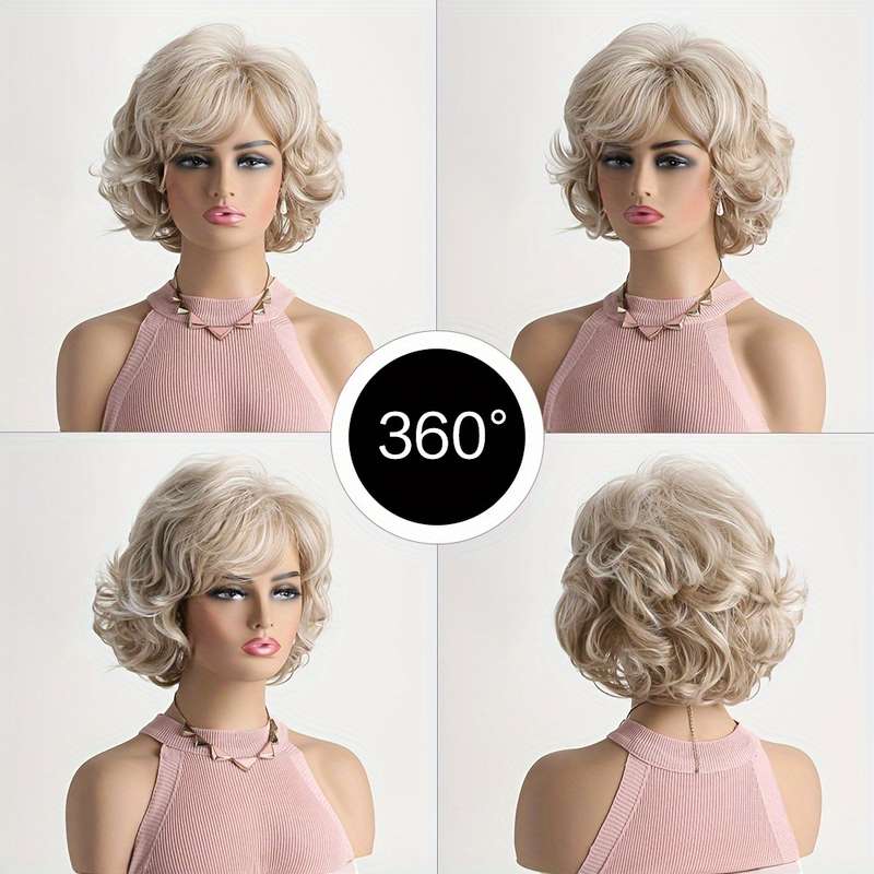 1Pc Golden 30.48cm Fashion Design Wig
