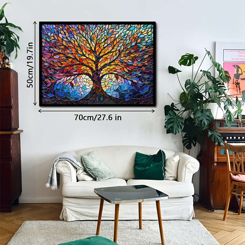 1000pcs Jigsaw Puzzle Tree of Life Design Colorful Mosaic Adult Family Entertain