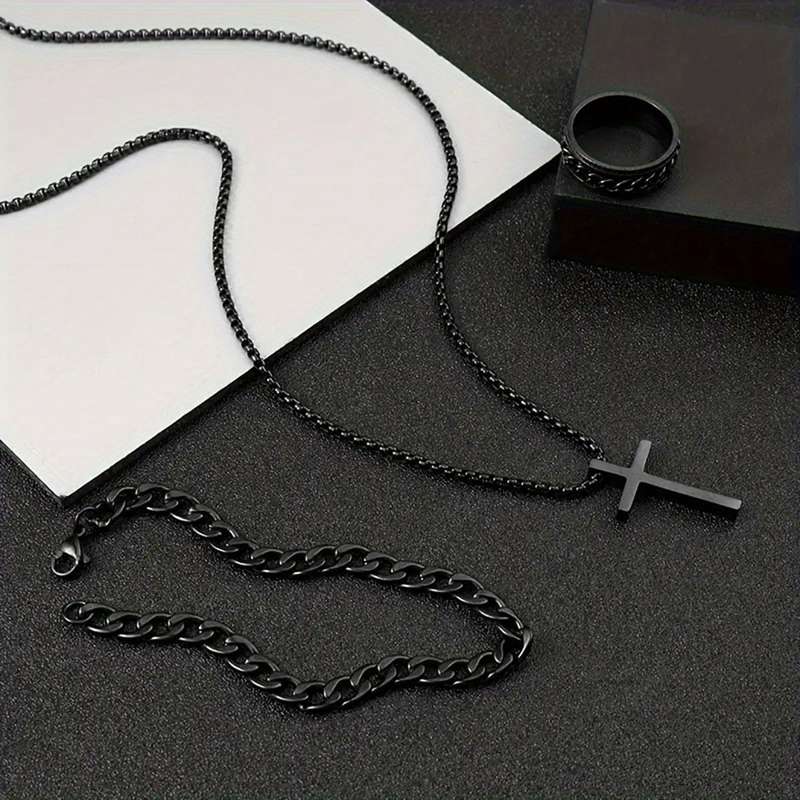 1 Piece Black Jesus Theme Pendant