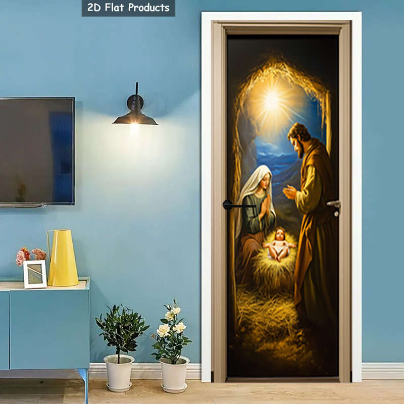 1pc 95.0x209.8cm Jesus Christian Themed Stickers