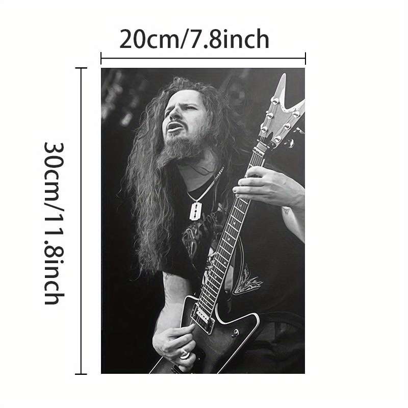 1pc  Unframed Canvas Print Poster Dimebag Darrel Classic Rock Wall Art Black White Guitaris
