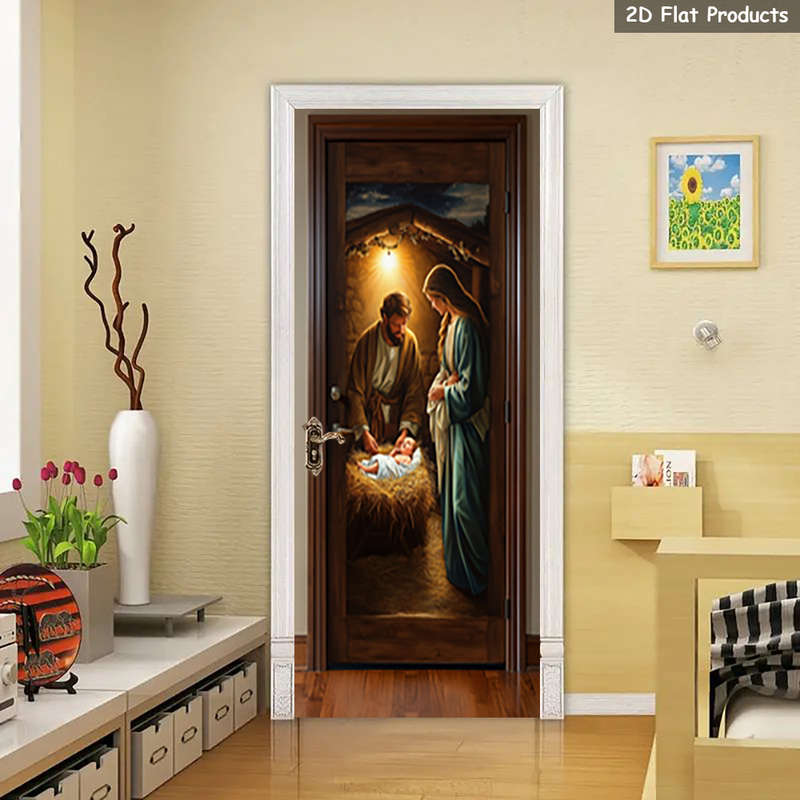 1pc 95.0x209.8cm Jesus Christian Themed Stickers