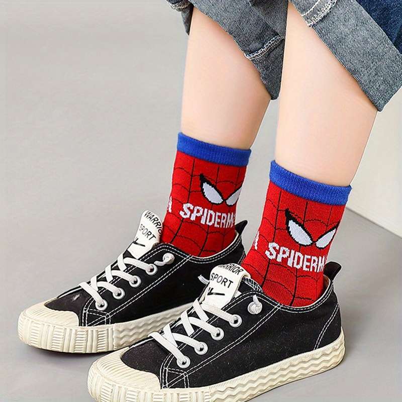 5 Pairs Red 3 To 5 Years High Elastic Socks