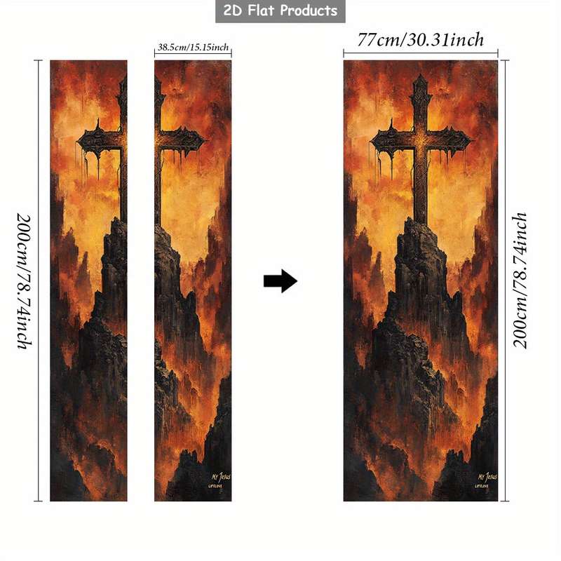 1pc 95.0x214.88cm Jesus Christian Themed Stickers