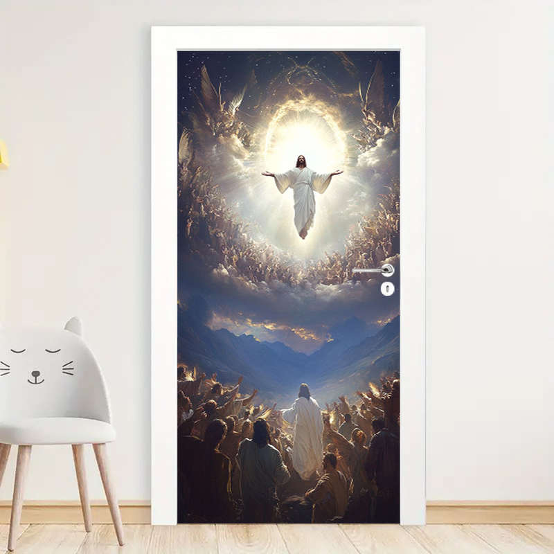 1pc 95.0x214.88cm Jesus Christian Themed Stickers