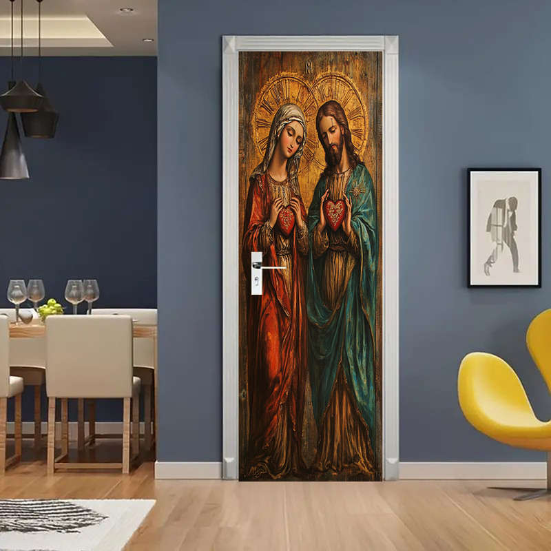 1pc 95.0x209.8cm Jesus Christian Themed Stickers