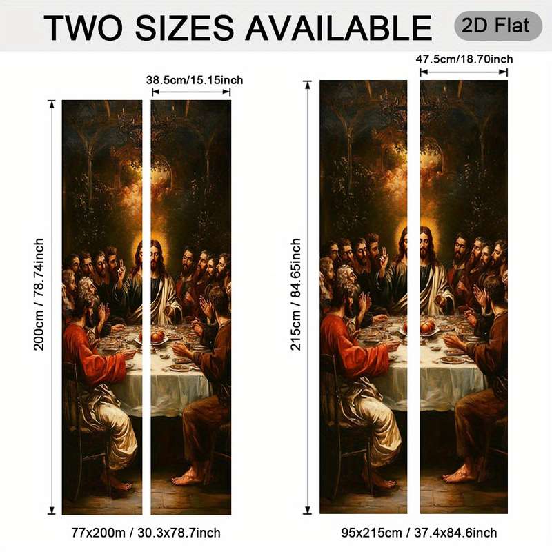 1pc 30.3x78.7 inches   77x200 cm   Jesus Christian Themed Stickers