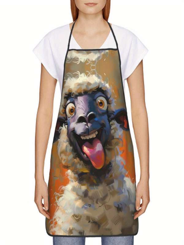 1pc Farm Animals Cows Donkeys Sheep Apron Chef Male Female Patterned