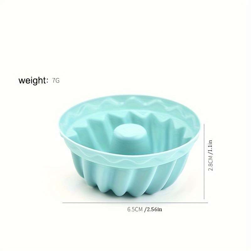 Non-Stick Silicone Molds 12pcs Non-Stick Silicone Mini Bundt Cake Molds Easy Clean Baking T