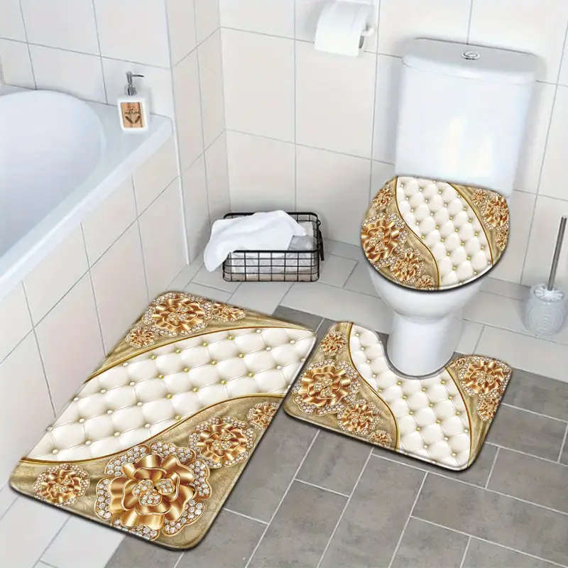 3-Piece Nordic Style Bathroom Mat Set