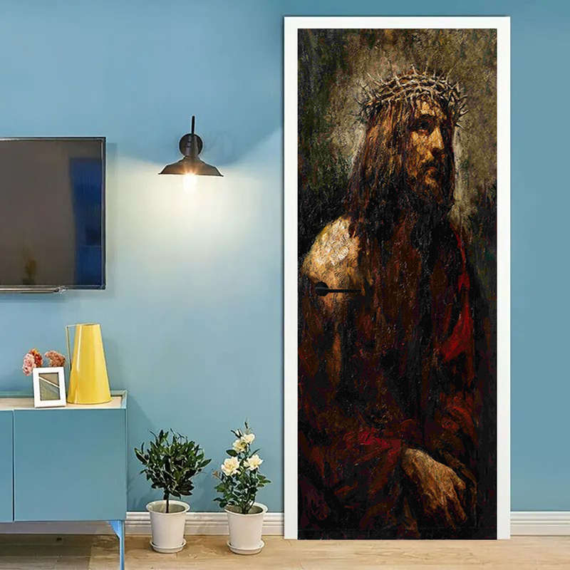 1pc 95.0x214.88cm Jesus Christian Themed Stickers