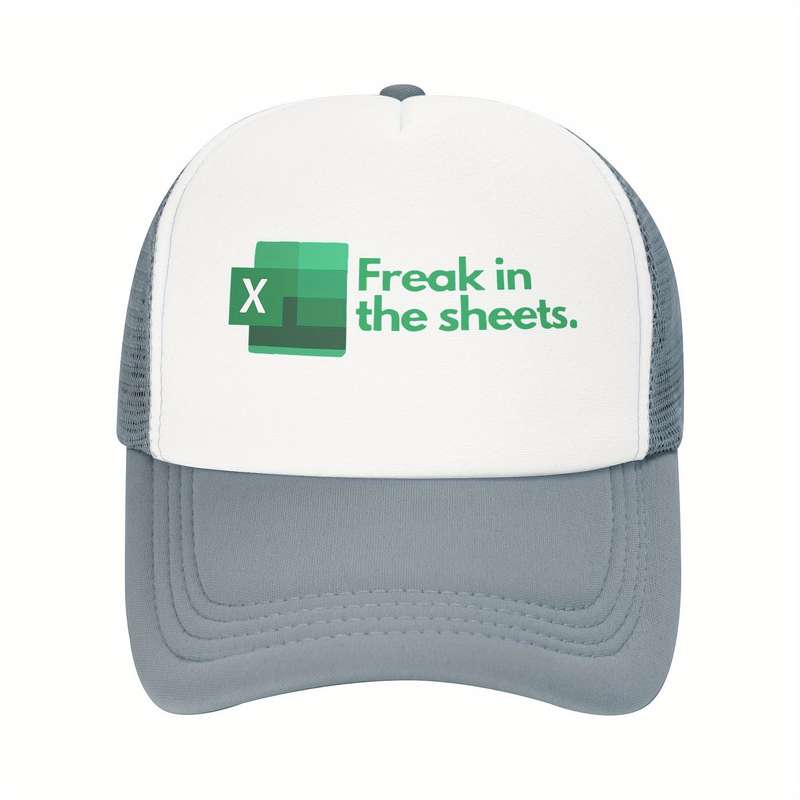 1pc Freak In The Sheets Humorous Baseball Cap Lightweight Breathable Mesh Trucker Hat Adjusta