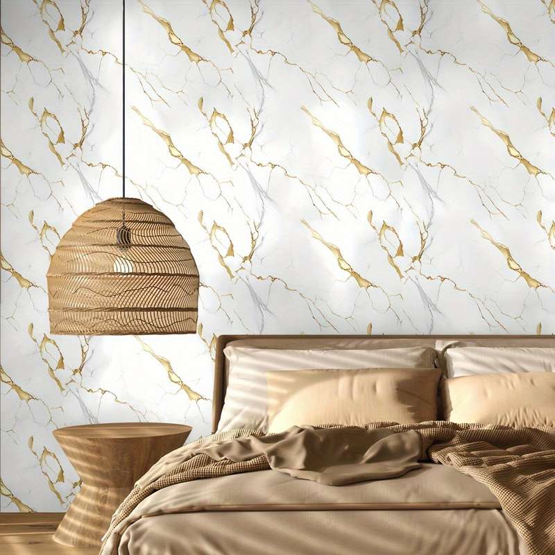 1PC Wall StickersWhite Golden Pattern40cmX100cm