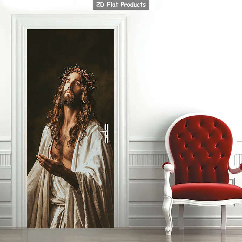 1pc 95.0x214.88cm Jesus Christian Themed Stickers