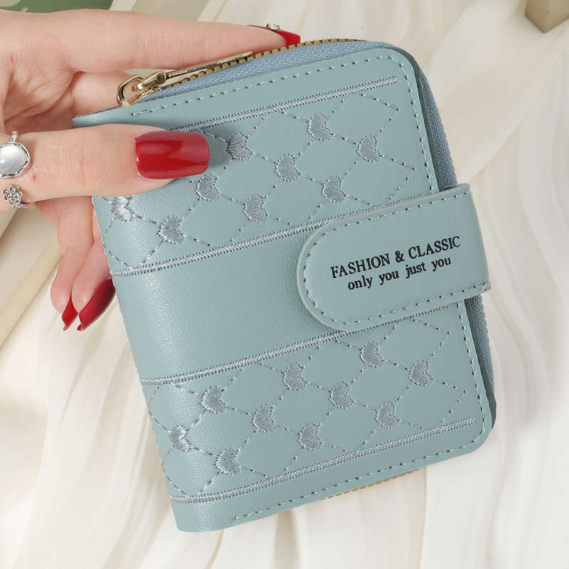 1pc Fashionable Women'S Short Wallets High-Quality Credit Card Storage Bags Multi-Slot Design wi