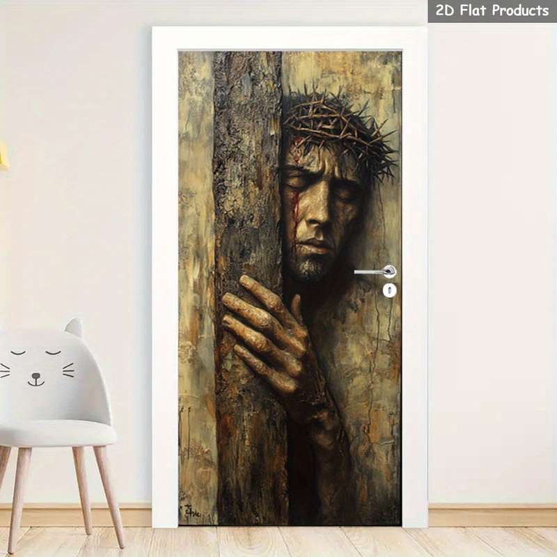 1pc 95.0x209.8cm Jesus Christian Themed Stickers