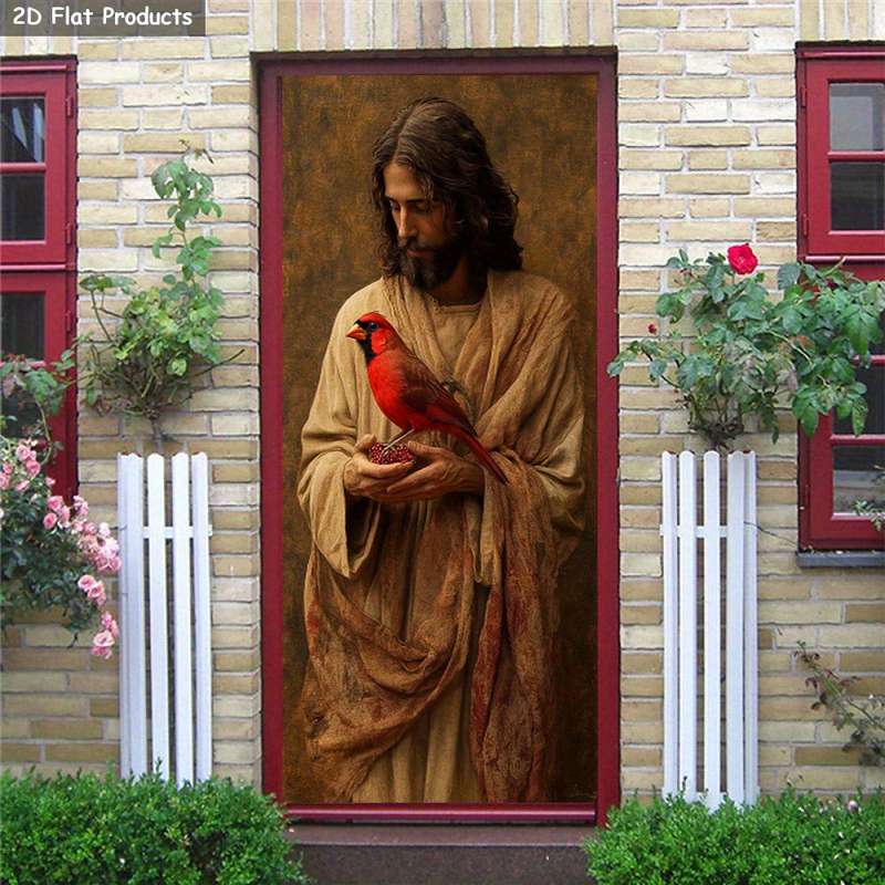 1pc 95.0x214.88cm Jesus Christian Themed Stickers
