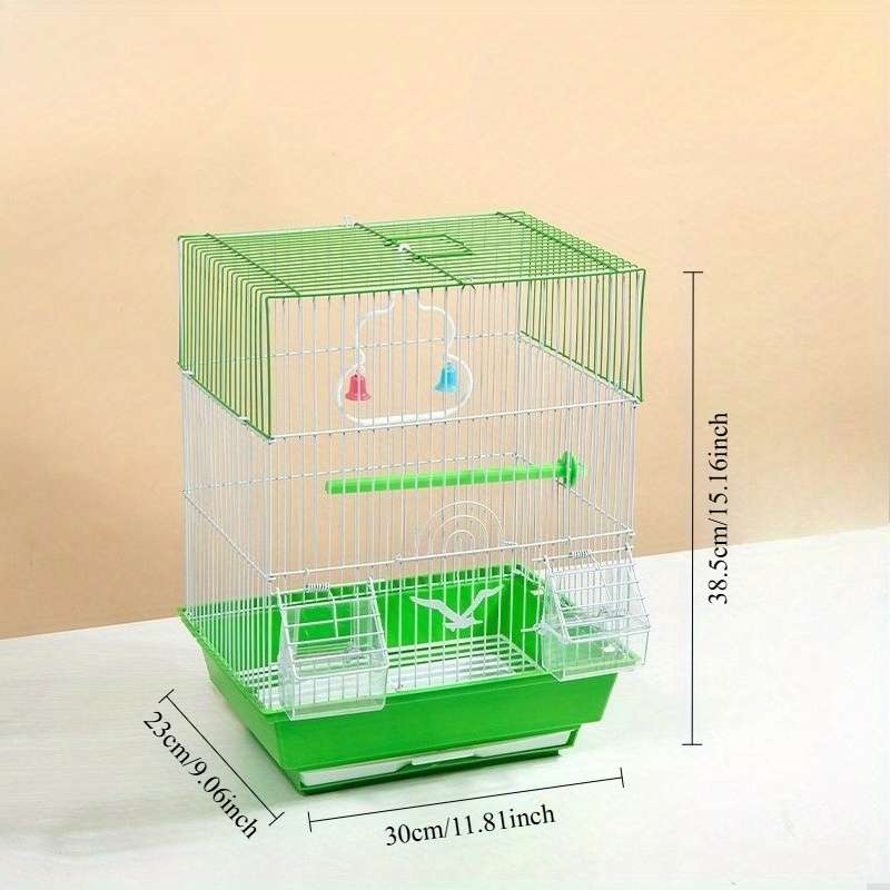 1pc White 1-tier 2-row bird cage with pulleys Pet Cage