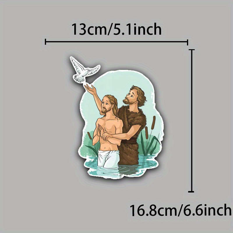 2pcs Jesus Christian Themed Stickers