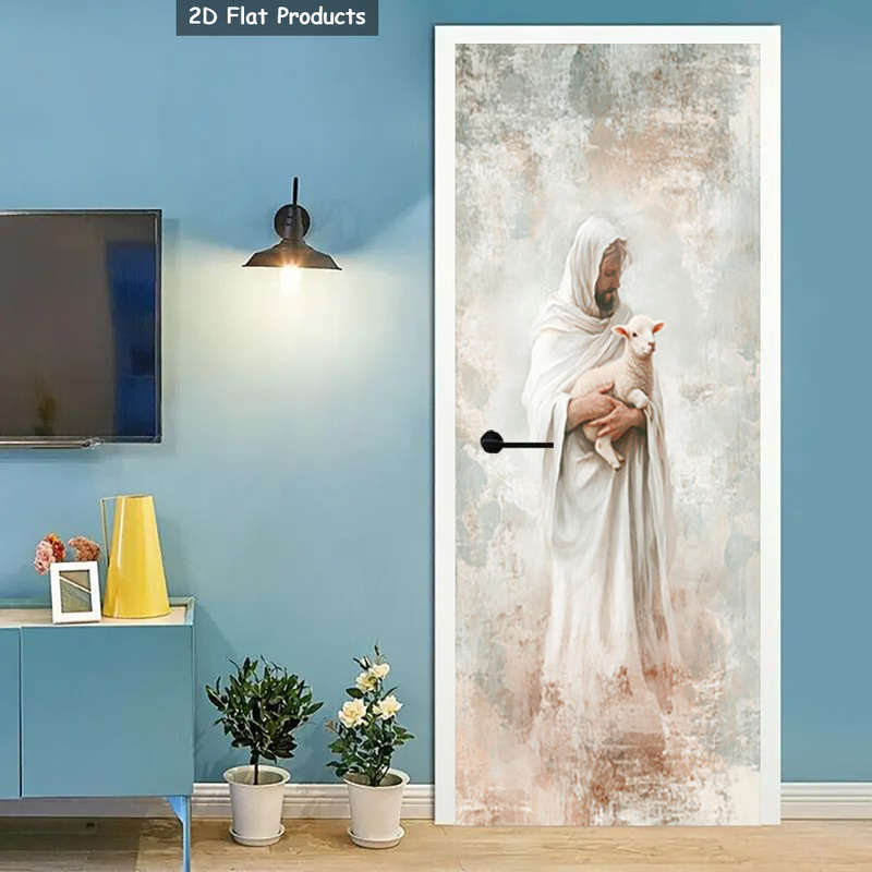 1pc 95.0x209.8cm Jesus Christian Themed Stickers