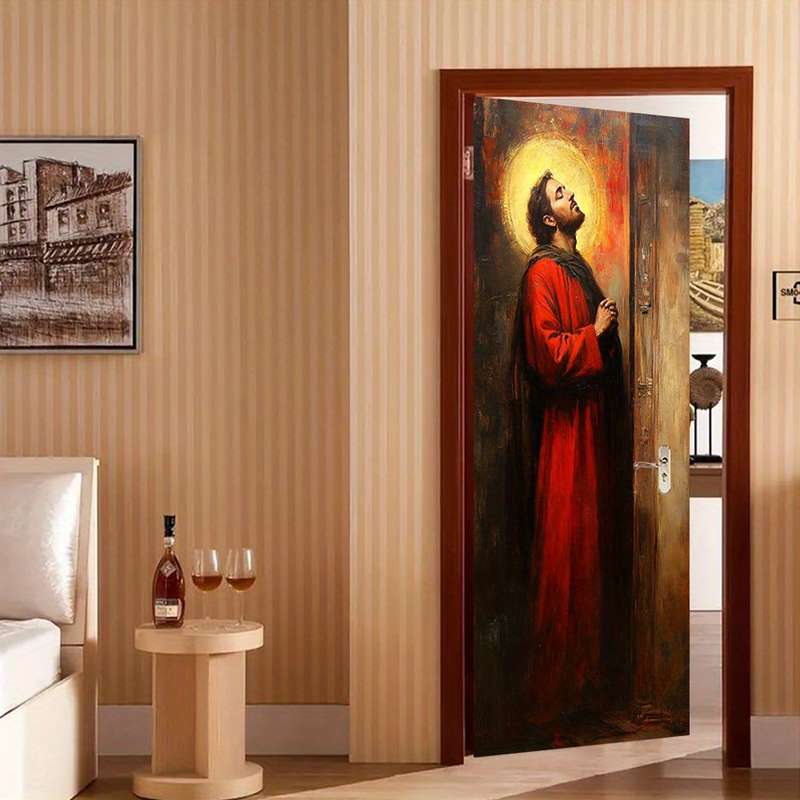 1pc 95.0x214.88cm Jesus Christian Themed Stickers