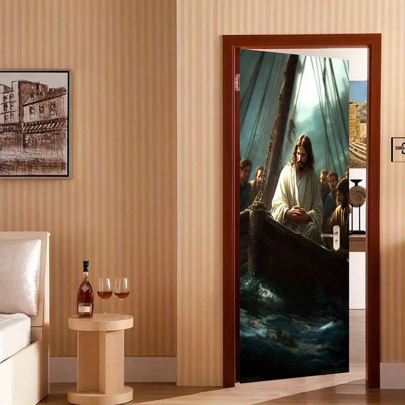 1pc 95.0x214.88cm Jesus Christian Themed Stickers