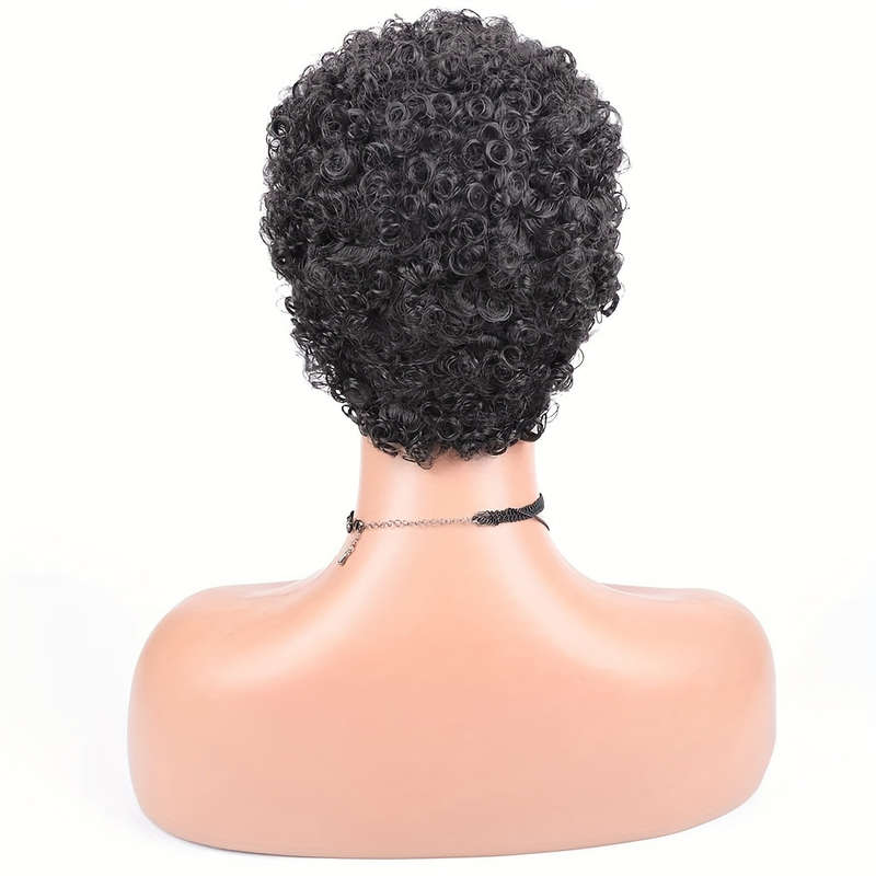 1Pc Black 15.24cm Fashion Design Wig