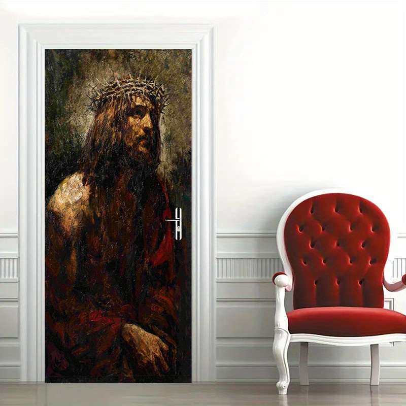 1pc 95.0x214.88cm Jesus Christian Themed Stickers