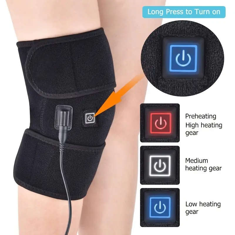 1pc USB-Powered Dual-Head Knee Heating Massager with 3 Heat Levels No Batteries Needed Ideal for Joi