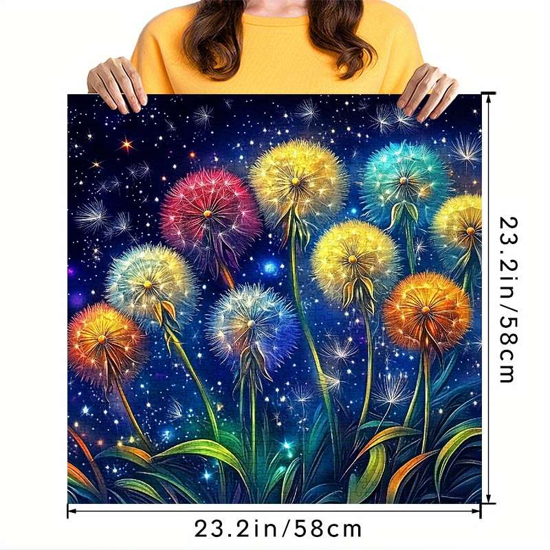 1000pcs Large Jigsaw Puzzle Senior Level White Paper Rectangle Shape Water-resist