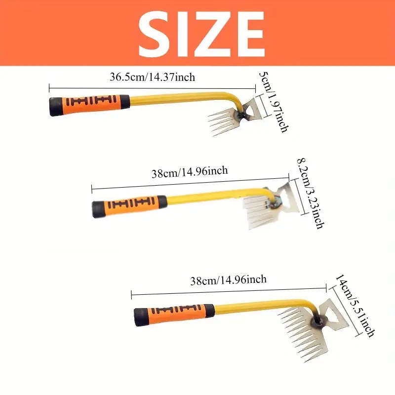 Heavy Duty Multi-Purpose Weeding Rake Tool