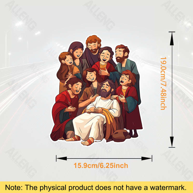 5pcs Jesus Christian Themed Stickers