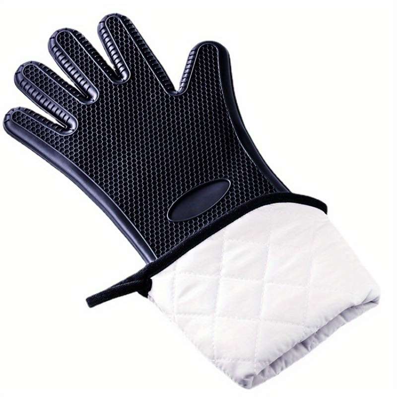1pc Cellular Silicone Insulated Oven Gloves Thickened Heat-Resistant Baking Tools for High Temperat