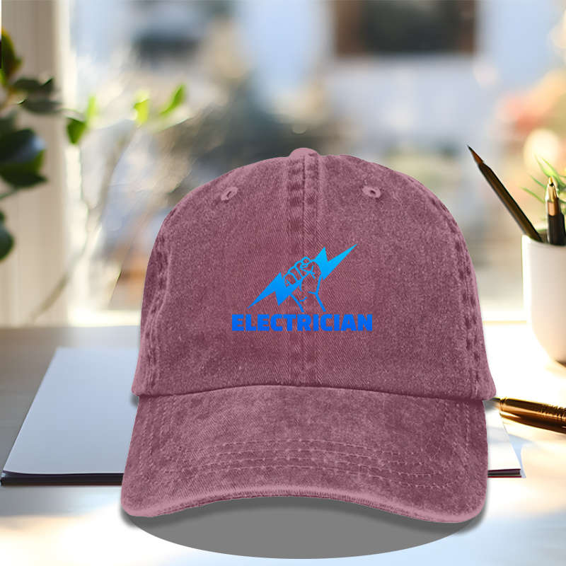 1pc ELECTRICIAN! Baseball Cap Casual Outdoor Sun Hat for Men Women Adjustable 100% Cotton Hat