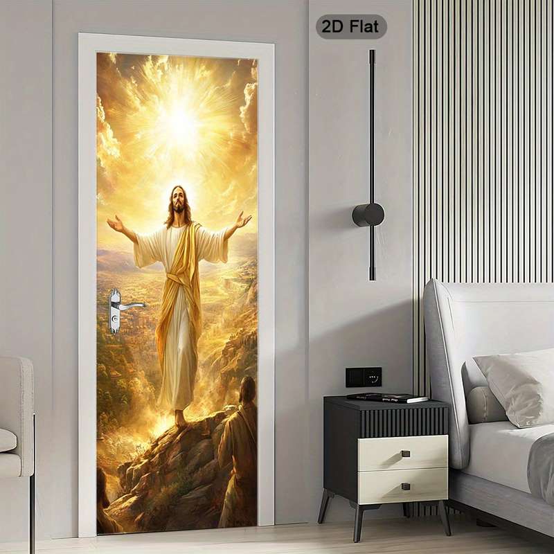 1pc 30.3x78.7 inches   77x200 cm   Jesus Christian Themed Stickers