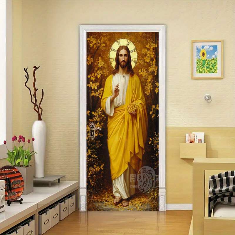 1pc 95.0x214.88cm Jesus Christian Themed Stickers