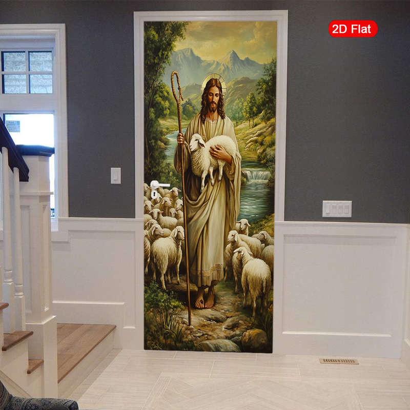 1pc 30.3x78.7 inches   77x200 cm   Jesus Christian Themed Stickers