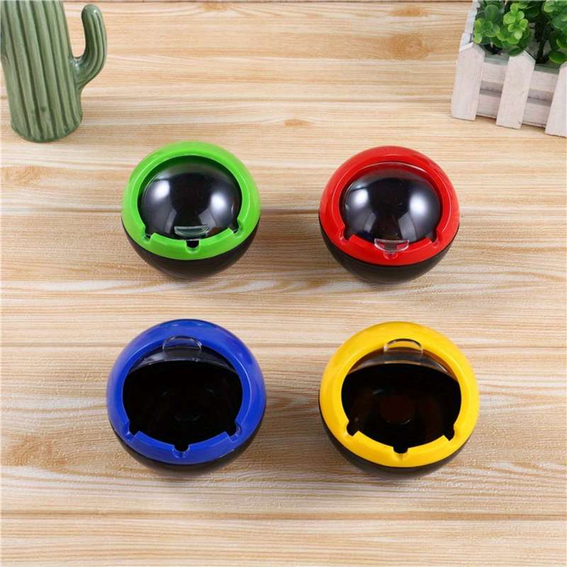 1pc Plastic Fireproof and Windproof Ashtray Home Decorative Spherical Ashtray Household PP Plasti