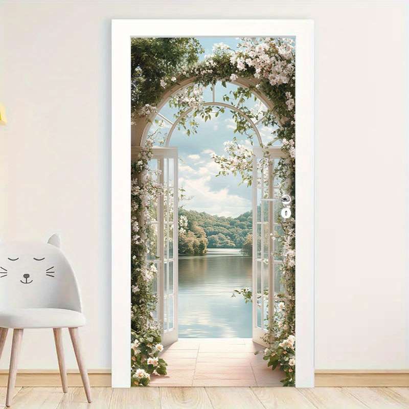 1Pc 95.0x214.88cm Door Window Sticker
